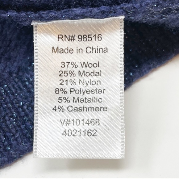 COLDWATER CREEK Jeweled Cardigan Cashmere Blend - Picture 6 of 6